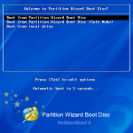 Welcome Screen of MiniTool Partition Wizard Bootable CD