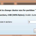 Change Cluster Size - MiniTool Partition Wizard Pro 8